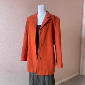 Vintage‎ Preppy Orange Wool Harve Benard Oversized Blazer